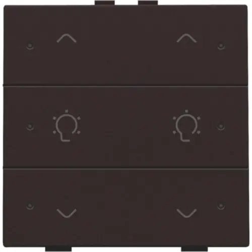 Niko 124-52046 dimbediening 2-voudig met LED en symbool voor Niko Home Control dark brown coated