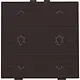 Niko 124-52046 dimbediening 2-voudig met LED en symbool voor Niko Home Control dark brown coated