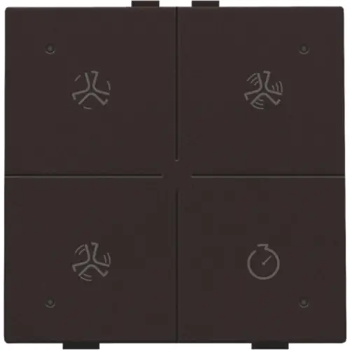 Niko 124-52054 ventilatiebediening met LED voor Niko Home Control dark brown coated