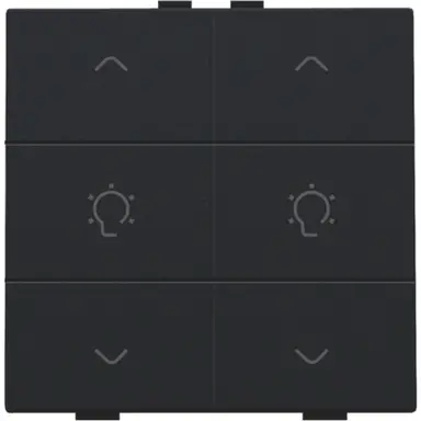 Niko 161-51046 dimbediening 2-voudig met symbool voor Niko Home Control black coated