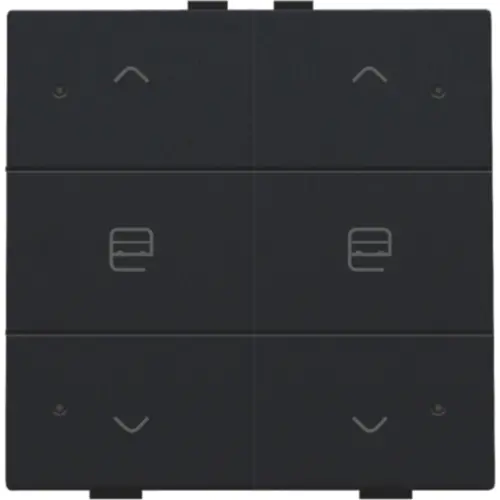 Niko 161-52036 jaloeziebediening 2-voudig met LED voor Niko Home Control black coated