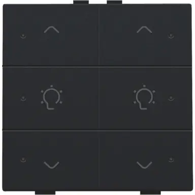 Niko 161-52046 dimbediening 2-voudig met LED en symbool voor Niko Home Control black coated