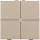 Niko 157-51004 drukknop 4-voudig Niko Home Control champagne coated