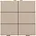 Niko 157-51006 drukknop 6-voudig voor Niko Home Control champagne coated
