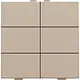 Niko 157-51006 drukknop 6-voudig voor Niko Home Control champagne coated
