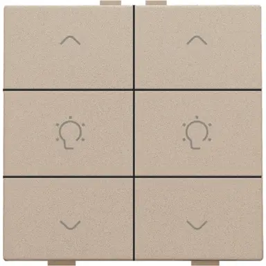 Niko 157-51046 dimbediening 2-voudig met symbool voor Niko Home Control champagne coated