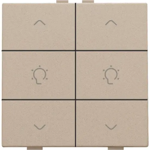 Niko 157-51046 dimbediening 2-voudig met symbool voor Niko Home Control champagne coated