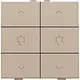 Niko 157-51046 dimbediening 2-voudig met symbool voor Niko Home Control champagne coated