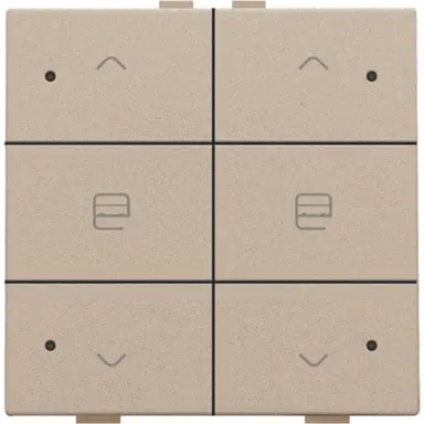 Niko 157-52036 jaloeziebediening 2-voudig met LED voor Niko Home Control champagne coated