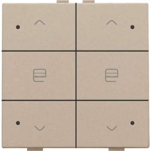 Niko 157-52036 jaloeziebediening 2-voudig met LED voor Niko Home Control champagne coated