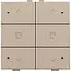 Niko 157-52036 jaloeziebediening 2-voudig met LED voor Niko Home Control champagne coated