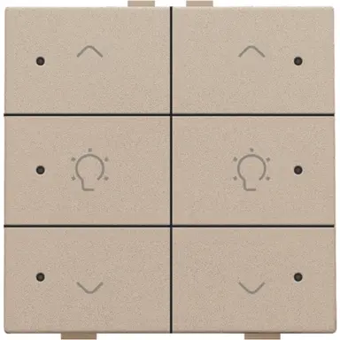 Niko 157-52046 dimbediening 2-voudig met LED en symbool voor Niko Home Control champagne coated