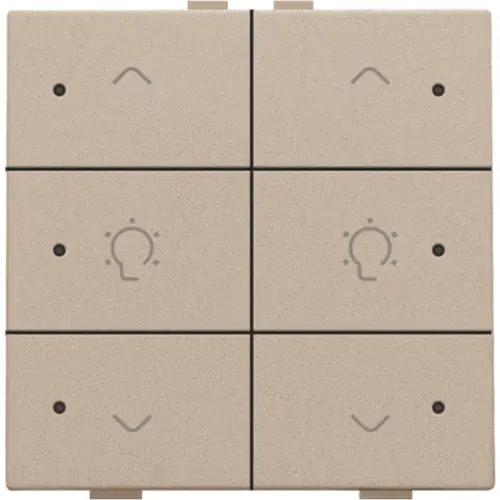 Niko 157-52046 dimbediening 2-voudig met LED en symbool voor Niko Home Control champagne coated