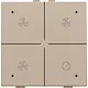 Niko 157-52054 ventilatiebediening met LED voor Niko Home Control champagne coated