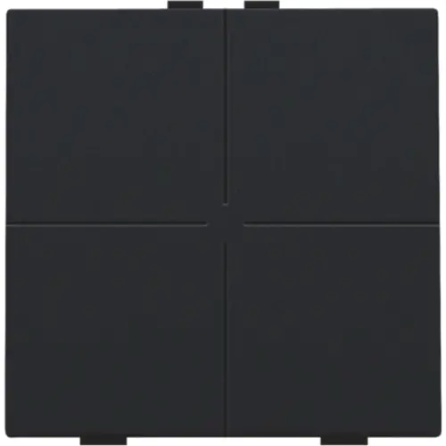 Niko 161-51004 drukknop 4-voudig voor Niko Home Control black coated