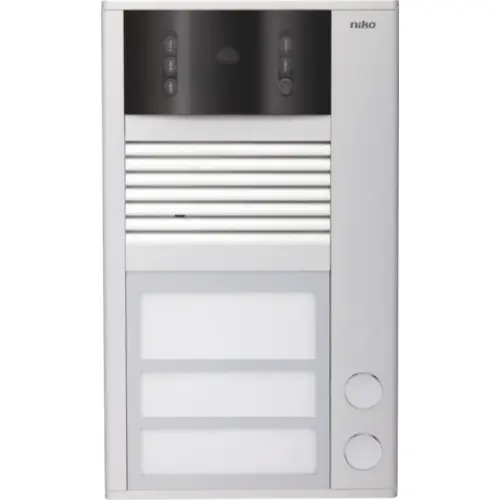 Niko 10-162 opbouwbuitenpost 16 mm met 2 bellen en kleurencamera