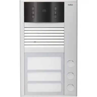 Niko 10-163 opbouwbuitenpost 16 mm met 3 bellen en kleurencamera