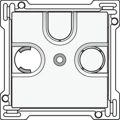 Niko 154-69593 centraalplaat coax voor TV en FM white steel coated