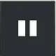 Niko 161-68001 centraalplaat voor USB contactdoos black coated OP=OP