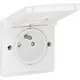 Niko 701-36600 Hydro wandcontactdoos 1-voudig penaarde Belgie wit