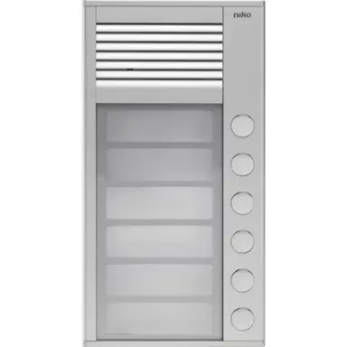 Niko 10-156 opbouw buitenpost met 6 beldrukknoppen