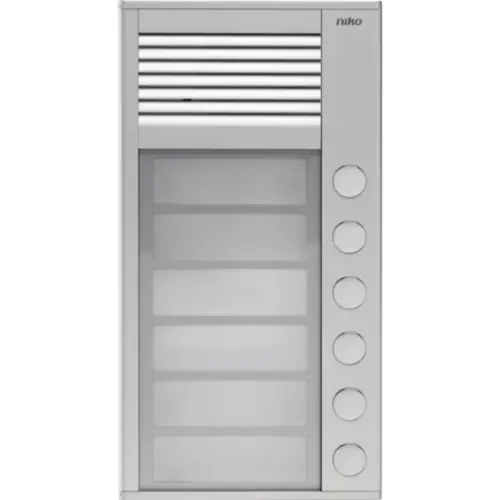 Niko 10-156 opbouw buitenpost met 6 beldrukknoppen