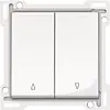 Niko 111-65914 drukknop 2-voudig tbv jaloezie bright white