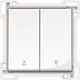 Niko 111-65914 drukknop 2-voudig tbv jaloezie bright white