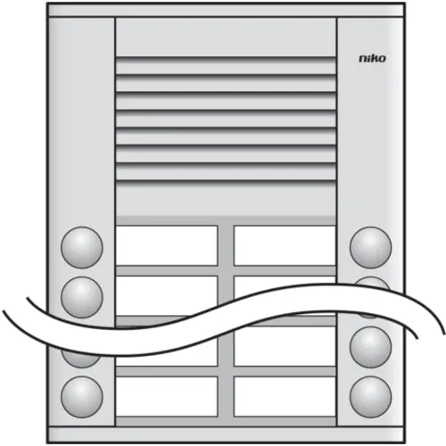 Niko 10-110 opbouwbuitenpost 20mm met 10 bellen in twee rijen