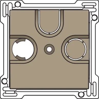 Niko 123-69593 centraalplaat coax voor TV en FM bronze coated