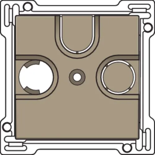Niko 123-69593 centraalplaat coax voor TV en FM bronze coated
