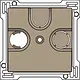 Niko 123-69593 centraalplaat coax voor TV en FM bronze coated