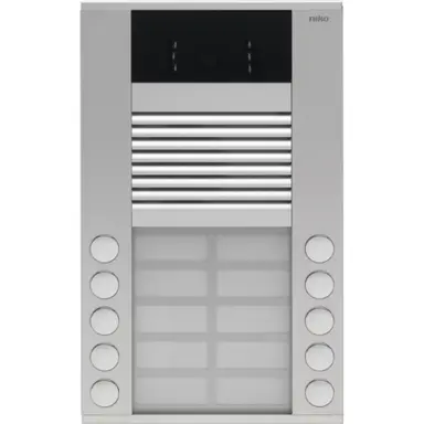 Niko 10-410 opbouwbuitenpost 20mm met 10 bellen in twee rijen en kleurencamera