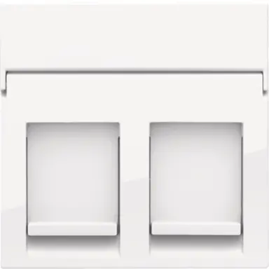 Niko 111-65200 centraalplaat 2-voudig vlak tbv RJ draagring bright white