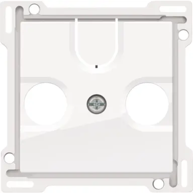 Niko 111-69593 centraalplaat coax voor TV en FM bright white
