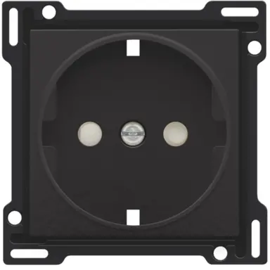 Niko 200-66901 afdekplaat voor wandcontactdoos randaarde kindveilig piano black coated