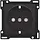Niko 200-66901 afdekplaat voor wandcontactdoos randaarde kindveilig piano black coated