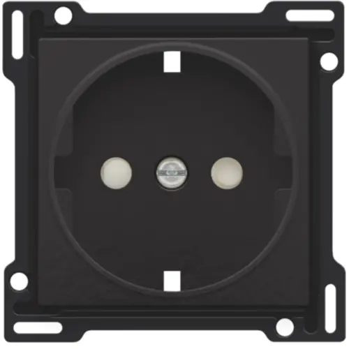 Niko 200-66901 afdekplaat voor wandcontactdoos randaarde kindveilig piano black coated