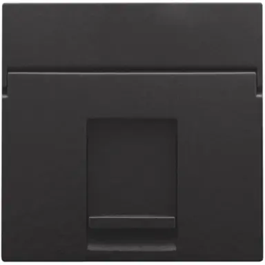 Niko 200-65100 centraalplaat 1-voudig vlak tbv RJ draagring piano black coated