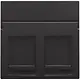 Niko 200-65200 centraalplaat 2-voudig vlak tbv RJ draagring piano black coated