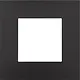 Niko 200-76100 afdekraam 1-voudig Pure Bakelite piano black