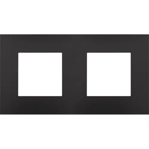 Niko 200-76800 afdekraam 2-voudig Pure Bakelite piano black