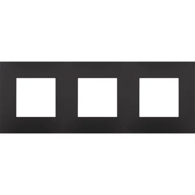 Niko 200-76700 afdekraam 3-voudig Pure Bakelite piano black