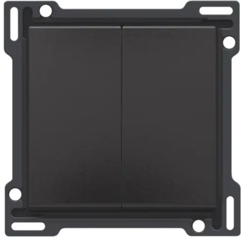 Niko 200-61505 schakelwip 2-voudig piano black coated