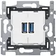 Niko 420-00511 2-voudige USB-A lader 3500ma OP=OP