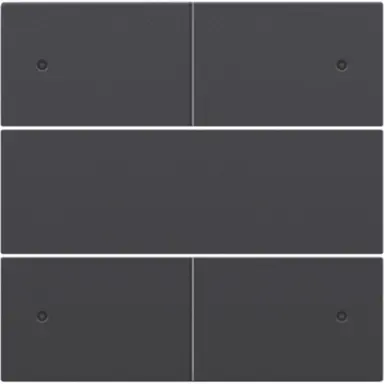 Niko 122-40150 afwerkingsset voor 4 voudige potentiaalvrije drukknop 24 V met LED's anthracite coated