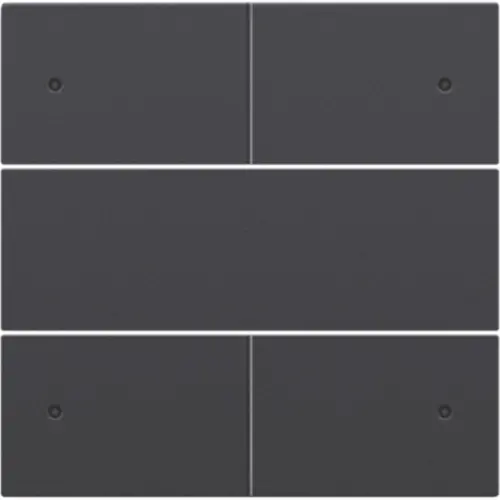Niko 122-40150 afwerkingsset voor 4 voudige potentiaalvrije drukknop 24 V met LED's anthracite coated