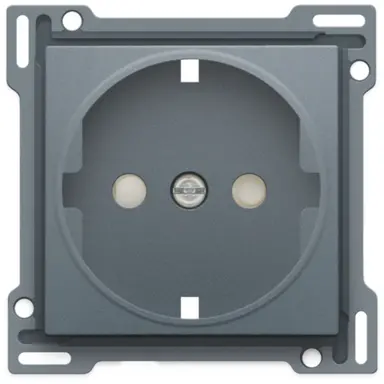 Niko 220-66901 afdekplaat voor wandcontactdoos randaarde kindveilig blue grey coated