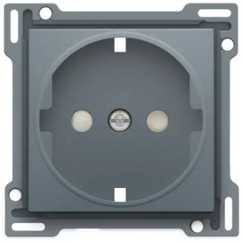 Niko 220-66901 afdekplaat voor wandcontactdoos randaarde kindveilig blue grey coated