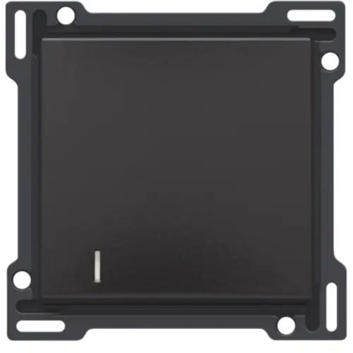 Niko 200-60005 schakelwip enkelvoudig met controlevenster piano black coated